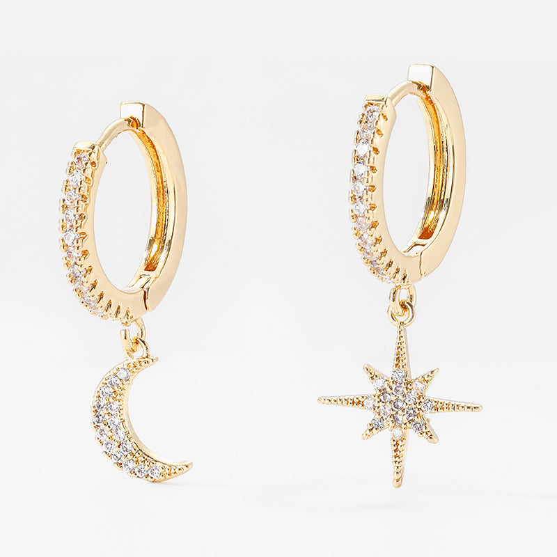 Star Moon Earrings