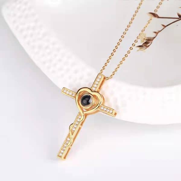 S925 Amore Cross Heart Necklace