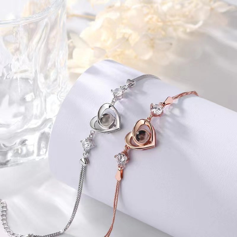 S925 Silver Heart Bracelet