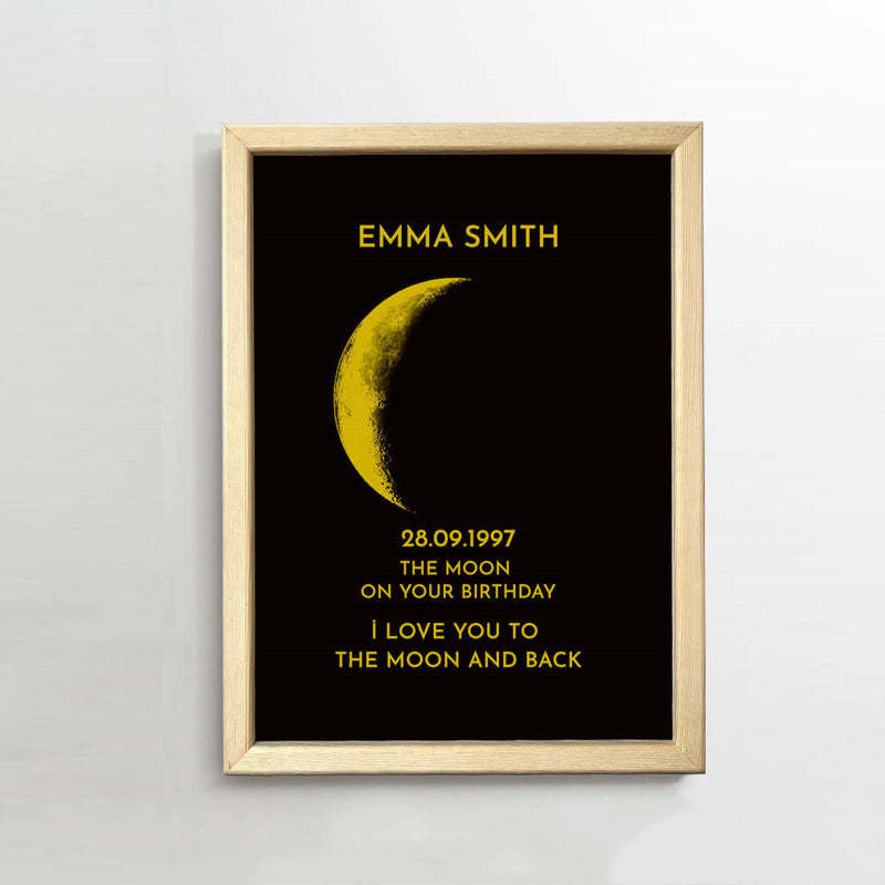 Custom Art Frame/ REAL MOON PHASE - For Best Mom