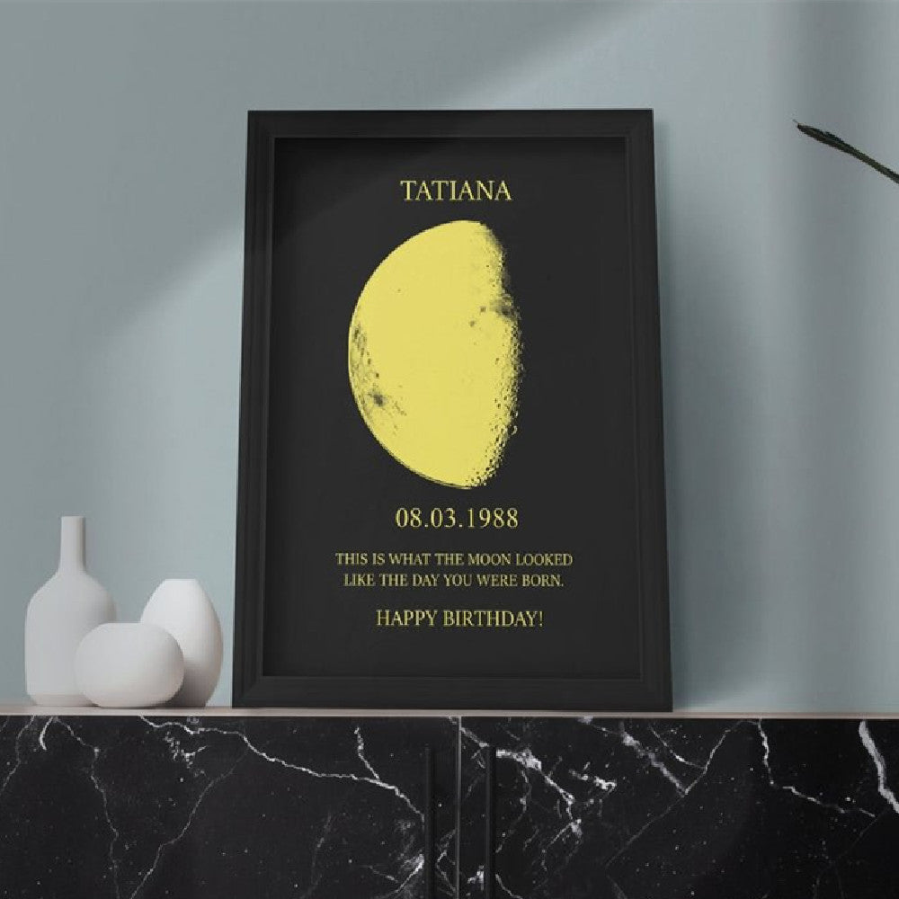 Custom Art Frame/ REAL MOON PHASE - For Best Mom