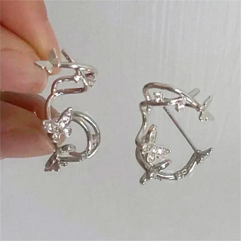 Crystal Butterfly Earrings