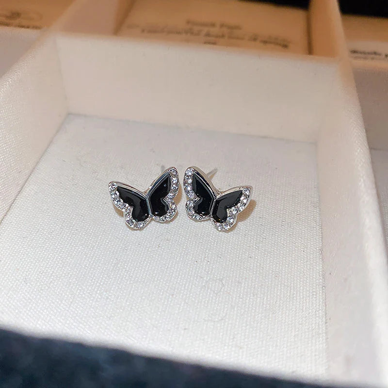 Black Butterfly Earrings