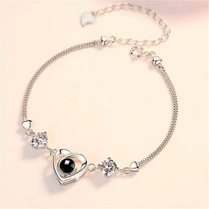 S925 Silver Heart Bracelet