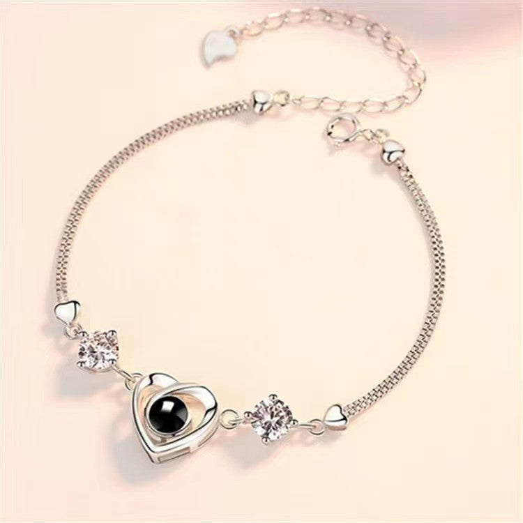 S925 Silver Heart Bracelet