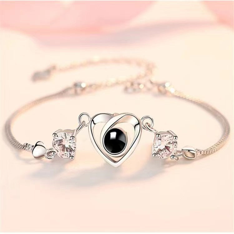 S925 Silver Heart Bracelet